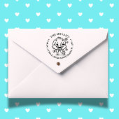 Niedliches Blumenmotiv Permastempel