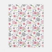 Niedliches Blumenmuster Fleecedecke (Vorderseite)