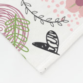 Niedliches Blumenmuster Fleecedecke (Ecke)