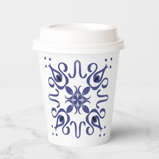 Niedliches Blumenmuster für Papiertasse Pappbecher (Vorderseite)