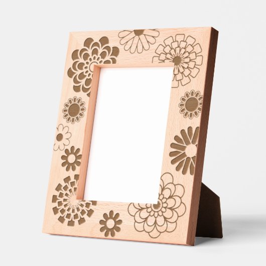 Niedliches Blumenmuster Geätzte Rahmen (Links)