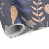 Niedliches Blumenmuster Geschenkpapier (Rolleneckpunkt)