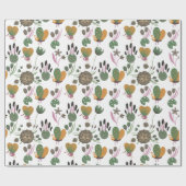 Niedliches Blumenmuster Geschenkpapier (Flach)