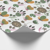 Niedliches Blumenmuster Geschenkpapier (Ecke)