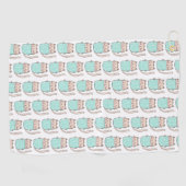 Niedliches Blumenmuster Golfhandtuch (Horizontal)