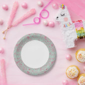 niedliches Blumenmuster im Sommer Pappteller (Party)