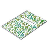 Niedliches Blumenmuster im Wasserfarben Notizblock (Linke Seite)