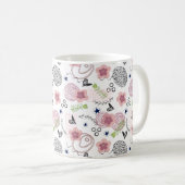 Niedliches Blumenmuster Kaffeetasse (VorderseiteRechts)