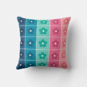 Niedliches Blumenmuster Kissen (Rückseite)