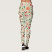 Niedliches Blumenmuster Leggings (Rückseite)