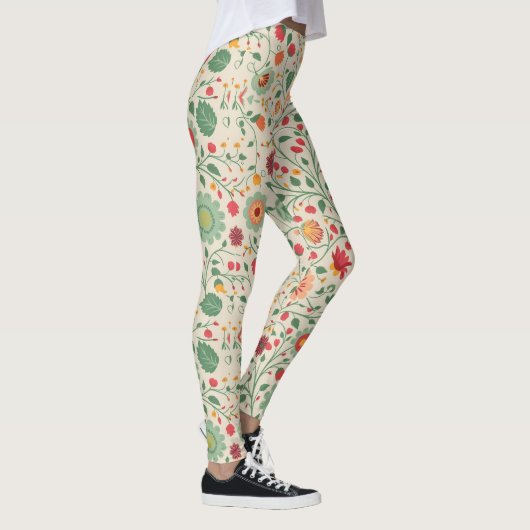 Niedliches Blumenmuster Leggings (Rechts)