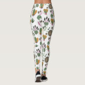 Niedliches Blumenmuster Leggings (Rückseite)