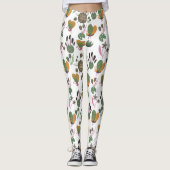 Niedliches Blumenmuster Leggings (Vorderseite)