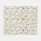 Niedliches Blumenmuster mit Schmetterlingen Fleecedecke (Vorderseite (Horizontal))
