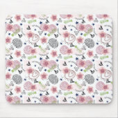 Niedliches Blumenmuster Mousepad (Vorne)