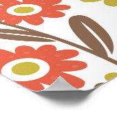Niedliches Blumenmuster, nahtloser Hintergrund. Poster (Ecke)