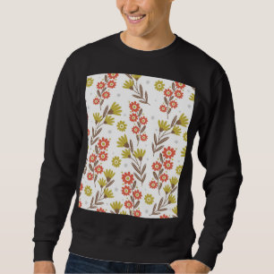Niedliches Blumenmuster, nahtloser Hintergrund. Sweatshirt