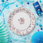 Niedliches Blumenmuster Pappteller (Party)