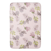 Niedliches Blumenmuster Romantische rosa Pastellfa Badematte (Vorderseite Vertikal)