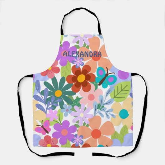 Niedliches Blumenmuster Schürze (Vorderseite)