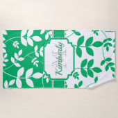 Niedliches Blumenmuster Strandtuch (Vorderseite)