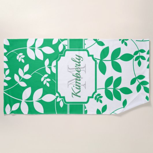 Niedliches Blumenmuster Strandtuch (Vorderseite)