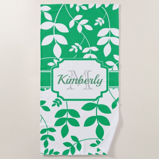 Niedliches Blumenmuster Strandtuch (Vorderseite)