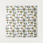 Niedliches Blumenmuster Wandteppich (Vorderseite (Horizontal))