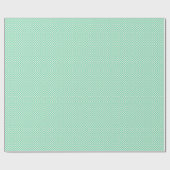 Niedliches Blumenmuster Weiß über Mini Green Geschenkpapier (Flach)
