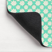 Niedliches Blumenmuster Weiße Blume über Mini Gree Mousepad (Ecke)