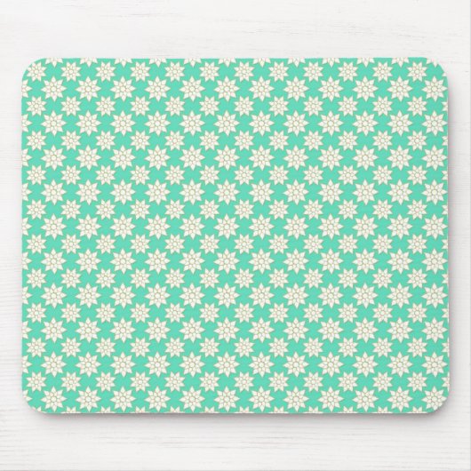 Niedliches Blumenmuster Weiße Blume über Mini Gree Mousepad (Vorne)