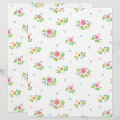 Niedliches Blumenpapier (Vorne/Hinten)