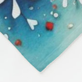 Niedliches Blumenpferd Fleecedecke (Ecke)