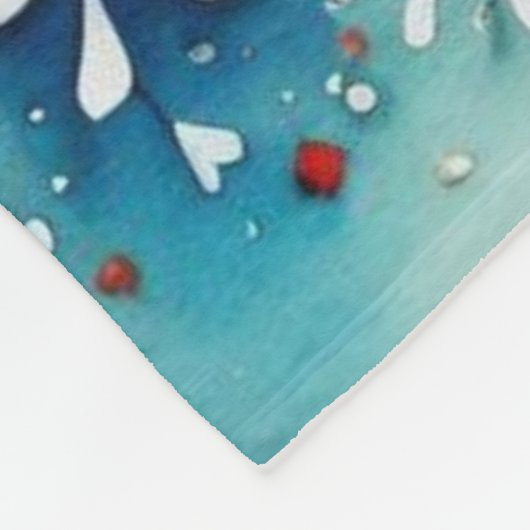 Niedliches Blumenpferd Fleecedecke (Ecke)