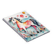 Niedliches Blumenpferd Notizblock (Rechte Seite)