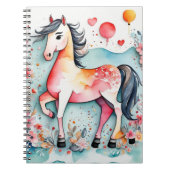 Niedliches Blumenpferd Notizblock (Vorderseite)