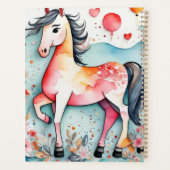 Niedliches Blumenpferd Planer (Rückseite)