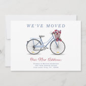 Niedliches Blumenrad Wir haben eine neue Adresse Ankündigung (Vorderseite)