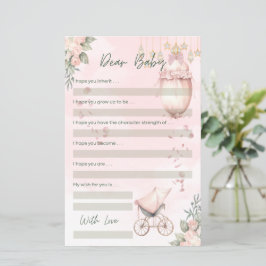 Niedliches Blumenrosa Duschenspiel Liebe Baby wüns