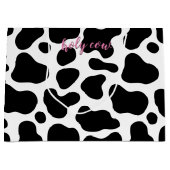 niedliches Blumenrosa Heiliges Kuhleder 1. Geburts Große Geschenktüte (Vorderseite)