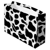 niedliches Blumenrosa Heiliges Kuhleder 1. Geburts Große Geschenktüte (Rückseite Schrägansicht)