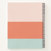 Niedliches Blumenrosa Muster Monogramm Notizblock (Rückseite)