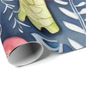 Niedliches Blumenschildkrötenpapier Geschenkpapier (Rolleneckpunkt)