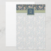 Niedliches Blumensloth-Muster Briefpapier (Vorne/Hinten)
