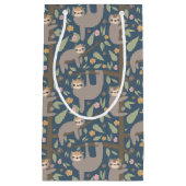 Niedliches Blumensloth-Muster Kleine Geschenktüte (Vorderseite)