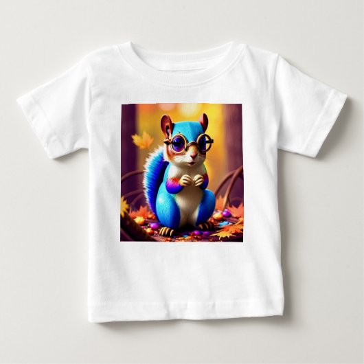 Niedliches Blurhörnchen mit Brille Baby T-shirt (Vorderseite)
