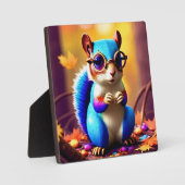 Niedliches Blurhörnchen mit Brille Fotoplatte (Vorderseite)