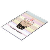 Niedliches Boba Milk Tee Pub Notebook Notizblock (Linke Seite)