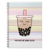 Niedliches Boba Milk Tee Pub Notebook Notizblock (Vorderseite)