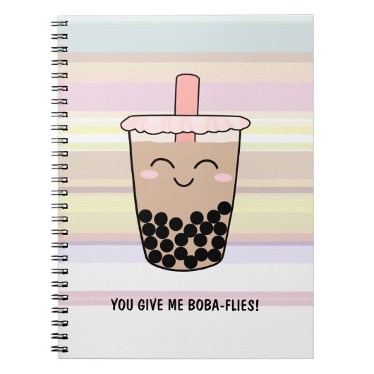 Niedliches Boba Milk Tee Pub Notebook Notizblock (Vorderseite)